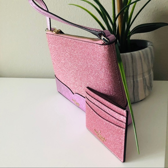 kate spade Bags Kate Spade Lola Glitter Tinsel Crossbody Cardholder Nwt Poshmark